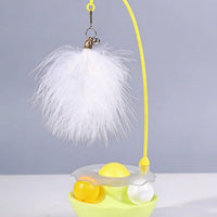 HKM-3577533 Inverted-Stand Mint Ball Toy with Bell for Cat Entertainment and Boredom Relief