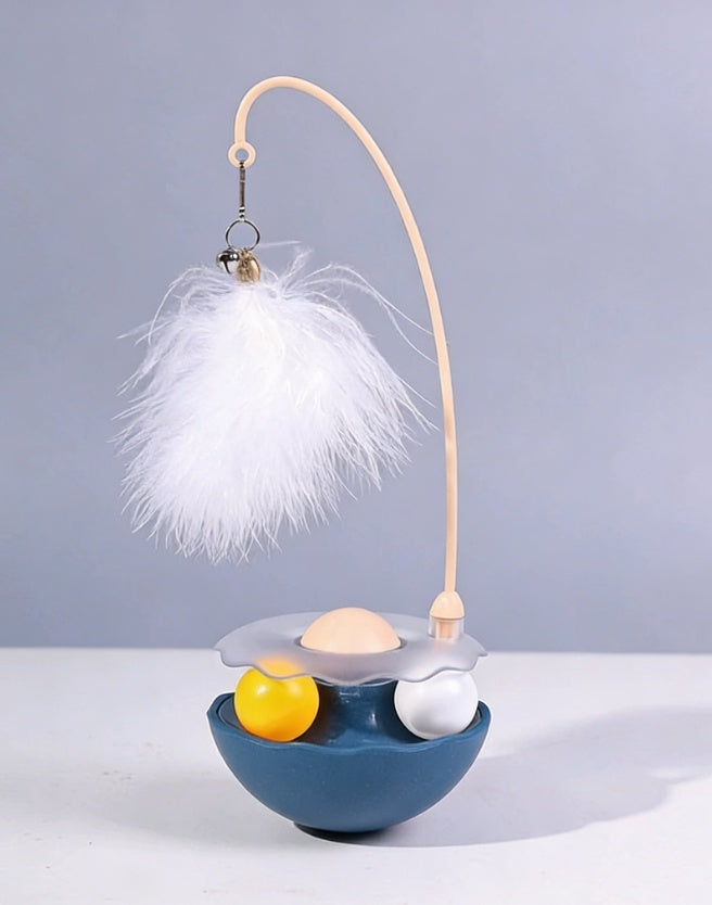HKM-3577533 Inverted-Stand Mint Ball Toy with Bell for Cat Entertainment and Boredom Relief