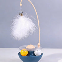 HKM-3577533 Inverted-Stand Mint Ball Toy with Bell for Cat Entertainment and Boredom Relief