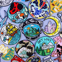 HKM-357779 Embroidered Thermo Adhesive Patches for Clothing and Home Textiles