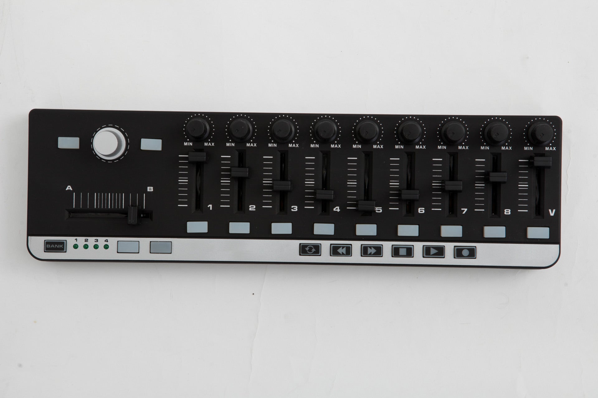 HKM-357779 Portable MIDI Controller with 9 Assignable Faders, 11 Buttons, and USB Compatibility for Music Production