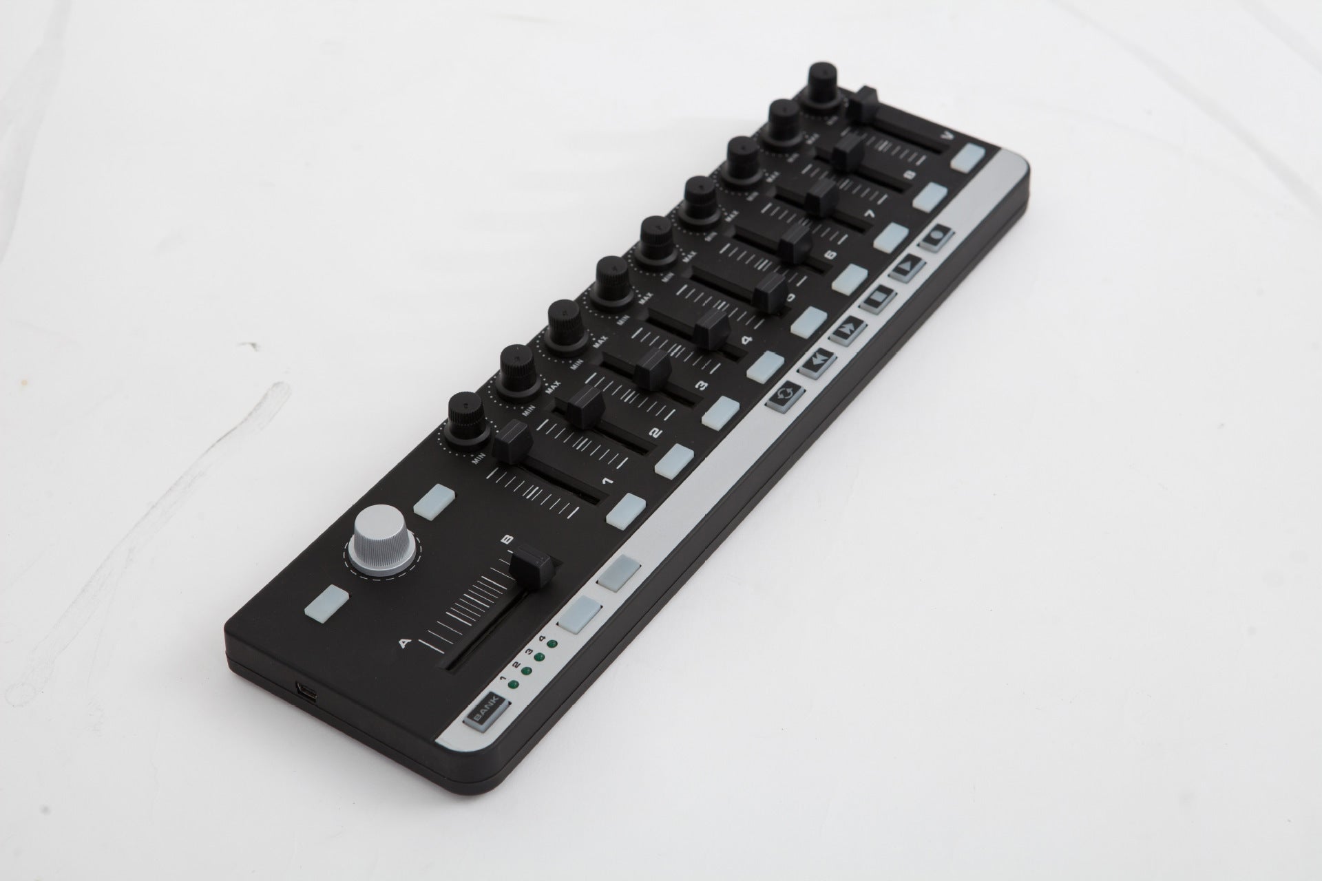 HKM-357779 Portable MIDI Controller with 9 Assignable Faders, 11 Buttons, and USB Compatibility for Music Production