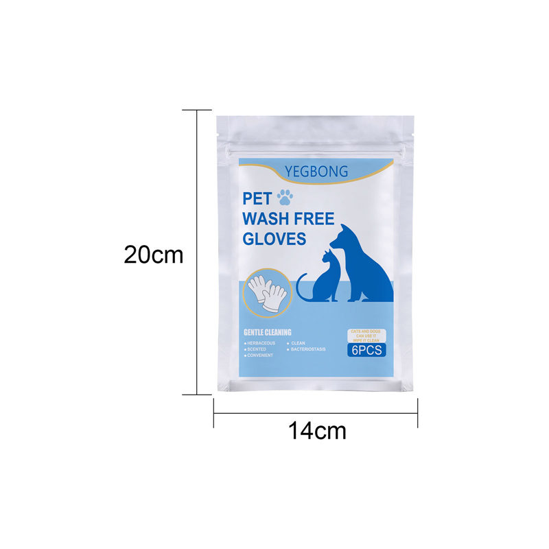 HKM-3578301 Pet Disposable Gloves - 6 Pack Non-woven Aluminum Foil Design, Ideal for Cat Care
