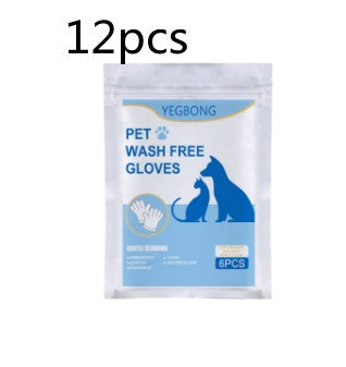 HKM-3578301 Pet Disposable Gloves - 6 Pack Non-woven Aluminum Foil Design, Ideal for Cat Care