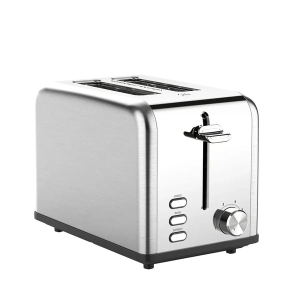 HKM-357843 Extra Wide Slot Stainless Steel 2-Slice Electric Bread Toaster for Household Use
