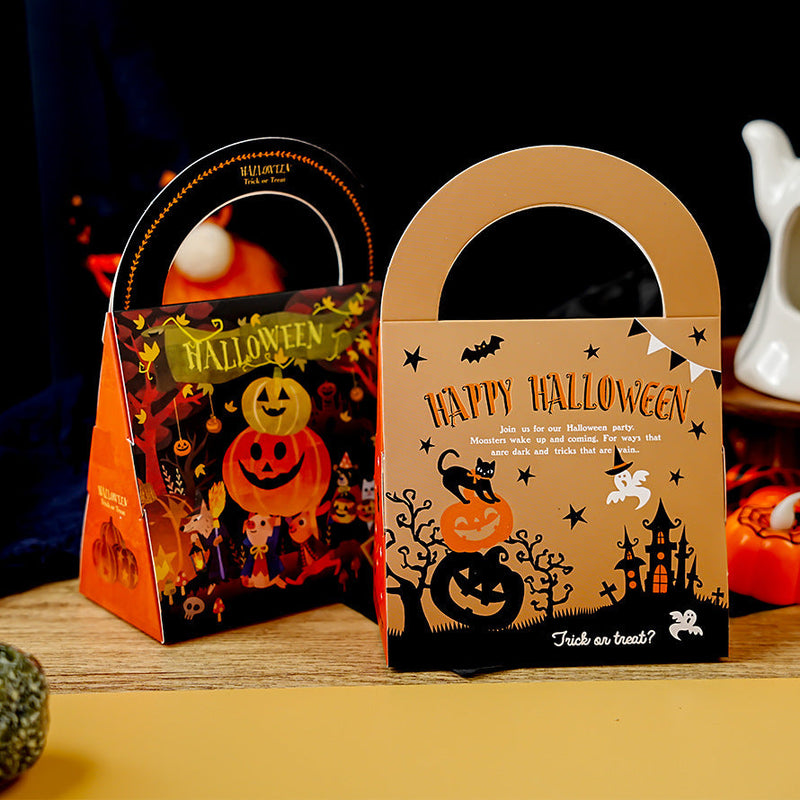 HKM-357907 Retro Halloween Candy Box Handbag - Paper, 12x6.5x18 cm