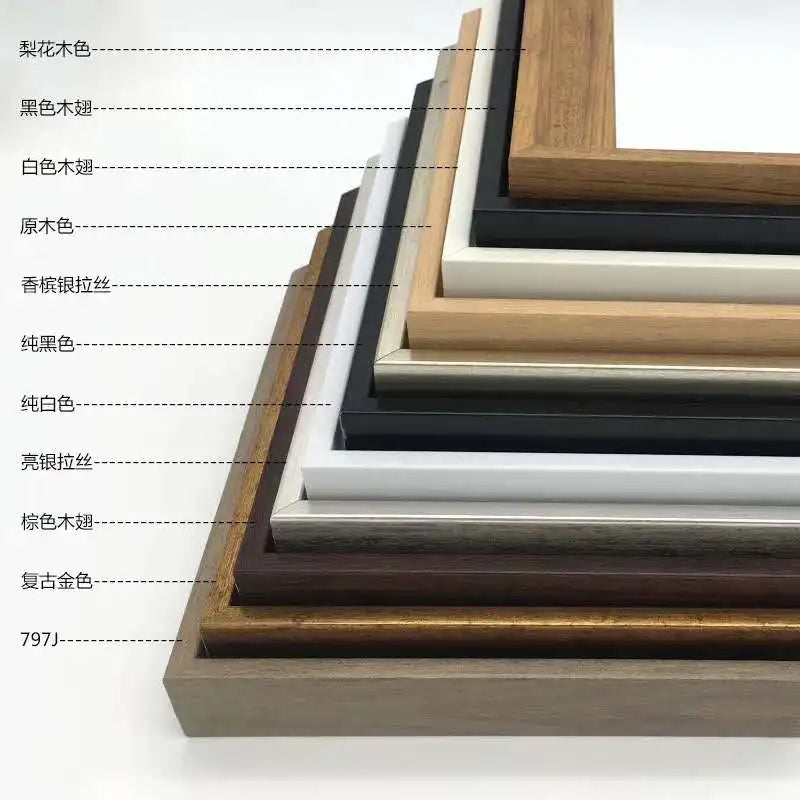 HKM-357971 Black Wooden and Plastic Picture Frame with Mat for Gallery and Home Display
