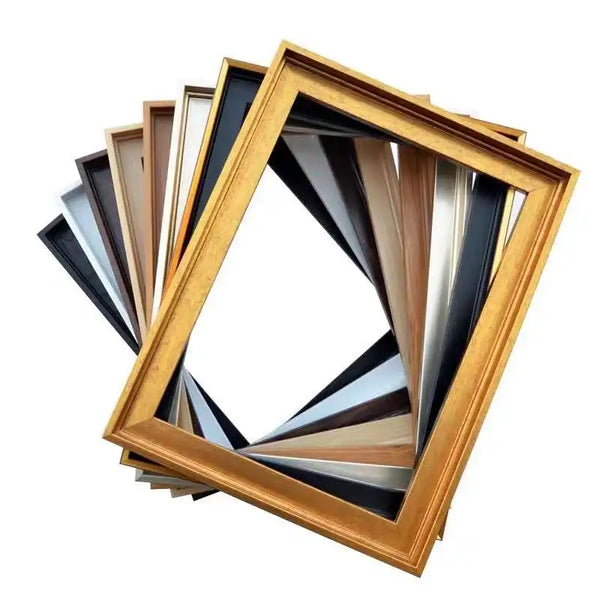 HKM-357971 Black Wooden and Plastic Picture Frame with Mat for Gallery and Home Display
