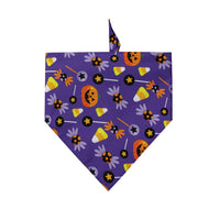HKM-3580093 Halloween Triangle Dog Bib - Polyester Saliva Towel for Dogs, 70x48x48cm, Various Styles