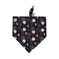 HKM-3580093 Halloween Triangle Dog Bib - Polyester Saliva Towel for Dogs, 70x48x48cm, Various Styles