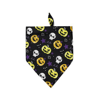 HKM-3580093 Halloween Triangle Dog Bib - Polyester Saliva Towel for Dogs, 70x48x48cm, Various Styles