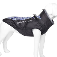 HKM-3580861 Reflective Waterproof Dog Shell Jacket for Large Breeds - Warm Cotton Pet Clothing in Multiple Colors
