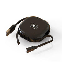 HKM-358163 Three-in-One Telescopic Magnetic Charging Cable for Android, Apple, and Type-C Devices, 1m Length