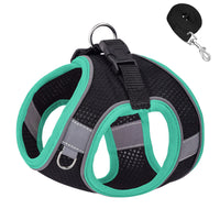 HKM-3582269 Reflective Plaid Dog Harness with Traction Rope - Adjustable Fit for Comfort and Safety