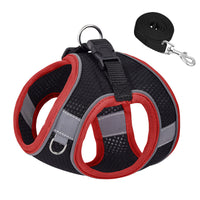 HKM-3582269 Reflective Plaid Dog Harness with Traction Rope - Adjustable Fit for Comfort and Safety