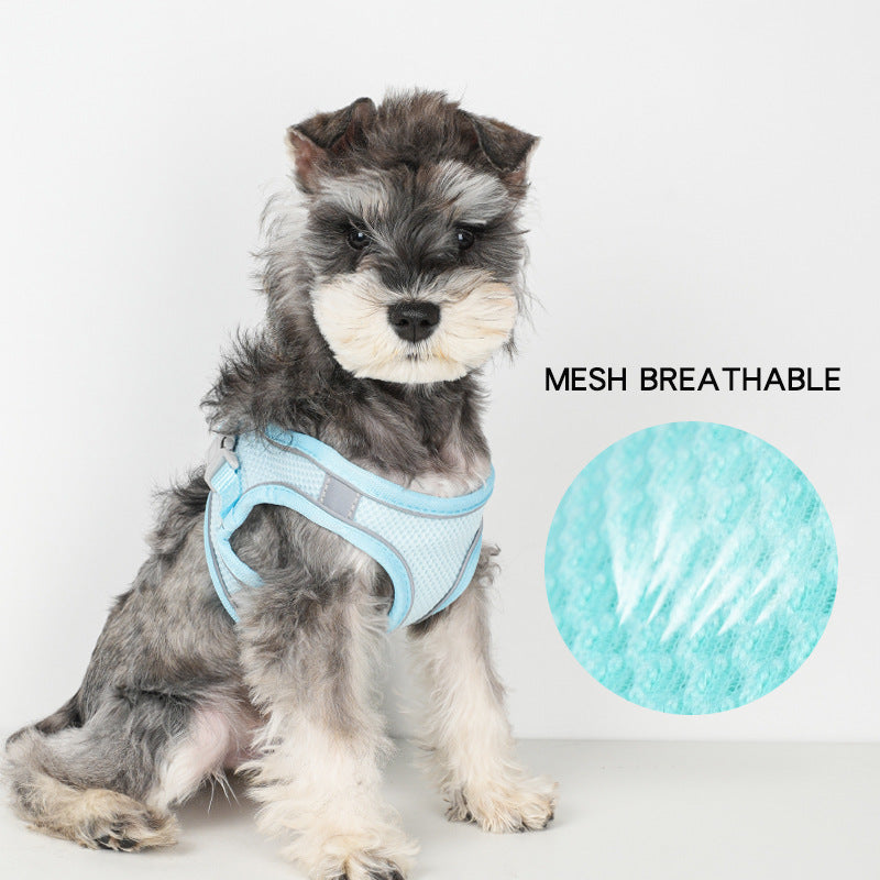 HKM-3582269 Reflective Plaid Dog Harness with Traction Rope - Adjustable Fit for Comfort and Safety