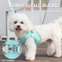 HKM-3582269 Reflective Plaid Dog Harness with Traction Rope - Adjustable Fit for Comfort and Safety
