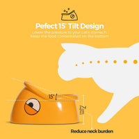 HKM-3582653 Ceramic Pet Food Bowl with Heightened Design for Cats and Small Animals