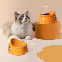 HKM-3582653 Ceramic Pet Food Bowl with Heightened Design for Cats and Small Animals