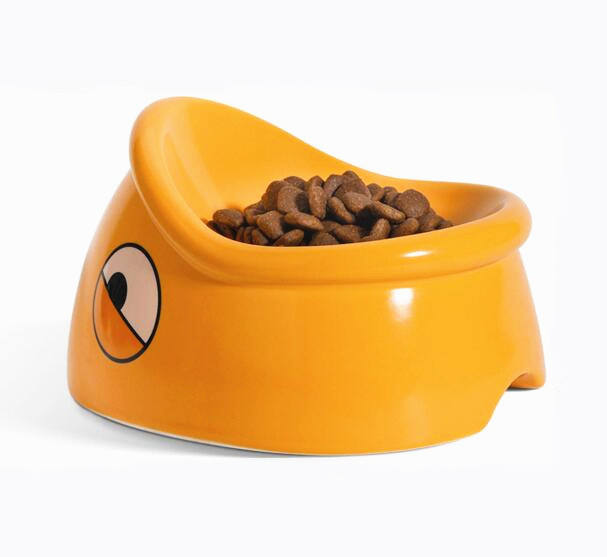 HKM-3582653 Ceramic Pet Food Bowl with Heightened Design for Cats and Small Animals