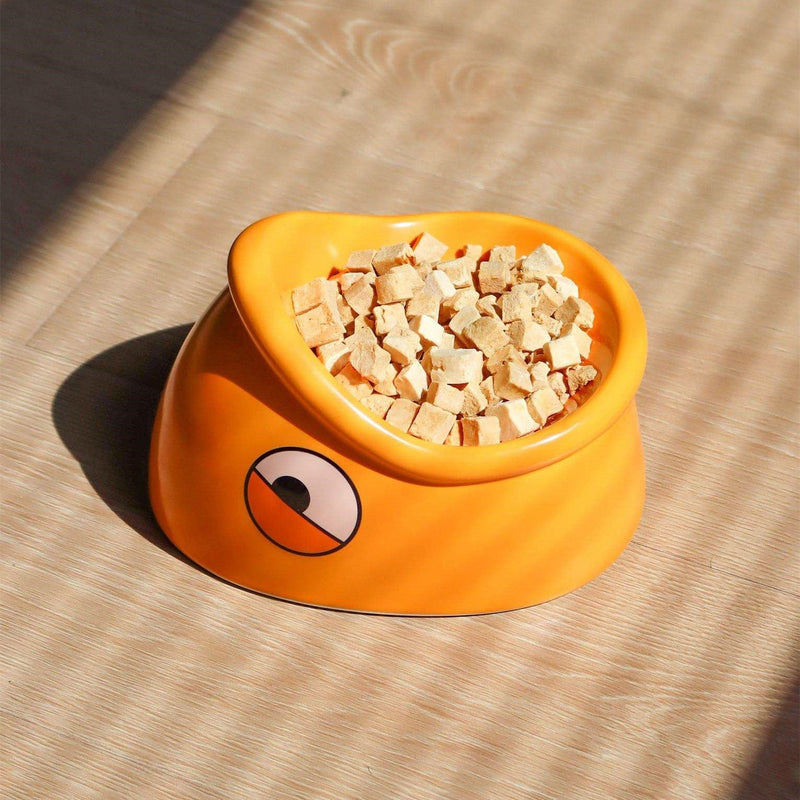 HKM-3582653 Ceramic Pet Food Bowl with Heightened Design for Cats and Small Animals