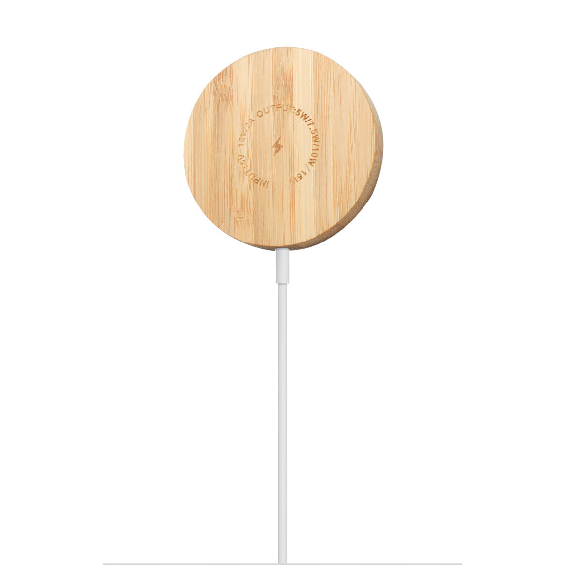 HKM-358355 Bamboo Wireless Charging Pad for Apple 12 – Magnetic Fast Charge, USB-C, 15W output