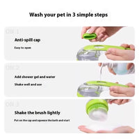 HKM-3583933 Silicone Pet Shower Brush and Bath Gloves Set for Dogs and Cats - Ideal for Grooming and Bathing