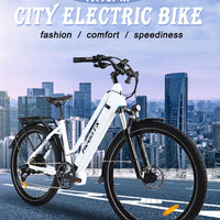 HKM-358419 26-Inch Adult Electric Mountain Bike with 27-Speed Gears and 48V Lithium Battery