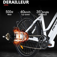 HKM-358419 26-Inch Adult Electric Mountain Bike with 27-Speed Gears and 48V Lithium Battery