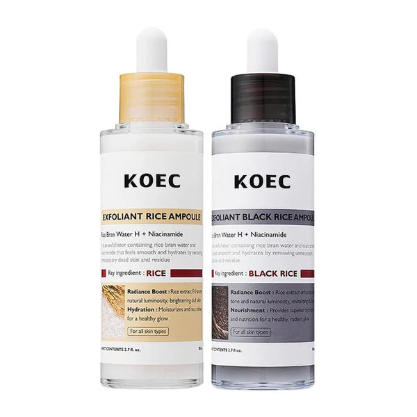 HKM-358419 Glow Rice Serum Set for Skin Brightening, Exfoliation, and Moisturisation - Suitable for All Skin Types