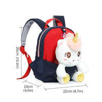 HKM-358547 Lightweight Toddler Backpack for Girls - Ideal Preschool School Bag with Stuffed Toy Features
