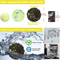 HKM-3585725 Durable Wobble Dog Ball Toy for Aggressive Chewers - Squeaky Giggle Sound, Non-Toxic Rubber, Teeth Cleaning Design