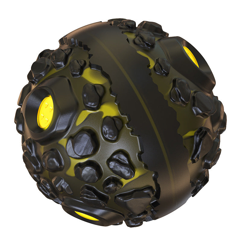 HKM-3585725 Durable Wobble Dog Ball Toy for Aggressive Chewers - Squeaky Giggle Sound, Non-Toxic Rubber, Teeth Cleaning Design