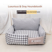 HKM-3588285 Removable and Washable Houndstooth Pet Bed for Cats – Four Seasons Universal Design