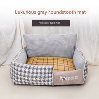 HKM-3588285 Removable and Washable Houndstooth Pet Bed for Cats – Four Seasons Universal Design