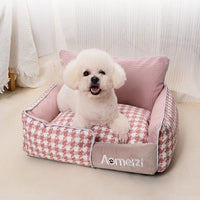 HKM-3588285 Removable and Washable Houndstooth Pet Bed for Cats – Four Seasons Universal Design
