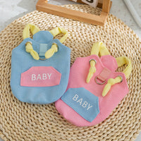 HKM-3588797 Spring and Summer Cat Macaron Pocket Traction Sling Clothes in Ollie Pink and Bondi Blue