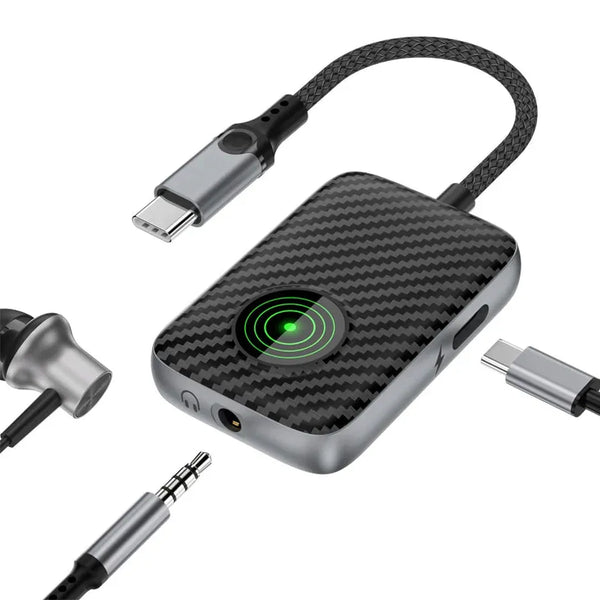 HKM-358995 USB-C to 3.5mm Aux Adapter - 2-in-1 Headphone Jack Adapter for Type C Devices