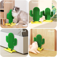 HKM-3591485 Cactus Self Groomer for Cats with Catnip Balls - Corner Brush & Scratching Pad