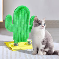 HKM-3591485 Cactus Self Groomer for Cats with Catnip Balls - Corner Brush & Scratching Pad