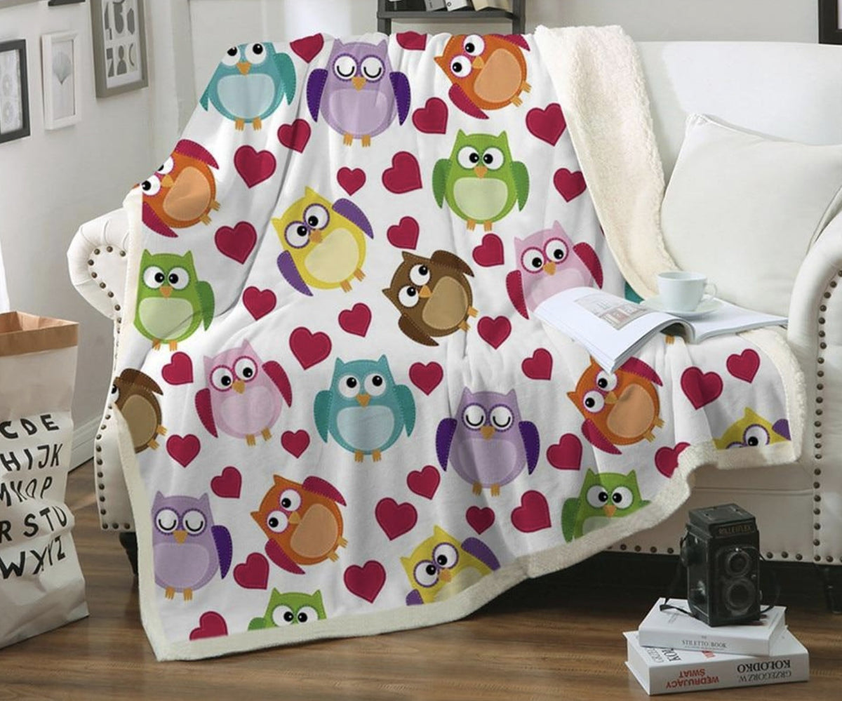 HKM-359251 Custom Cartoon Pattern Blanket - Available in Two Sizes: 150x130cm & 150x200cm