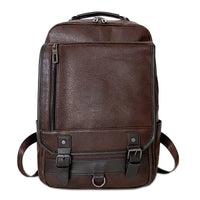 HKM-359315 Stylish Black Genuine Leather Business Backpack for Men