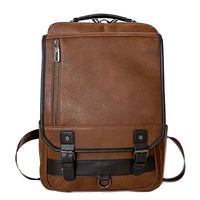 HKM-359315 Stylish Black Genuine Leather Business Backpack for Men