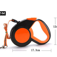 HKM-3593789 Automatic Retractable Pet Leash with Reflective Design in Fluorescent Orange and Green