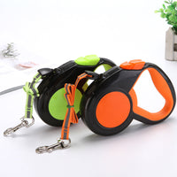 HKM-3593789 Automatic Retractable Pet Leash with Reflective Design in Fluorescent Orange and Green