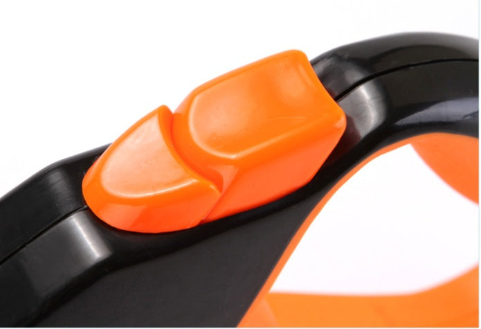 HKM-3593789 Automatic Retractable Pet Leash with Reflective Design in Fluorescent Orange and Green