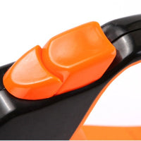 HKM-3593789 Automatic Retractable Pet Leash with Reflective Design in Fluorescent Orange and Green