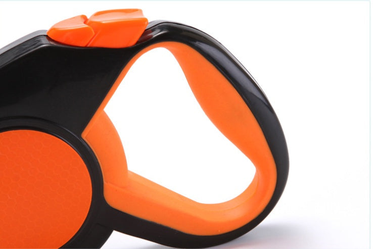 HKM-3593789 Automatic Retractable Pet Leash with Reflective Design in Fluorescent Orange and Green