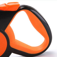 HKM-3593789 Automatic Retractable Pet Leash with Reflective Design in Fluorescent Orange and Green