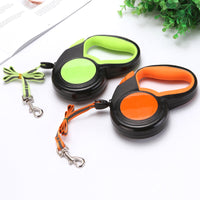 HKM-3593789 Automatic Retractable Pet Leash with Reflective Design in Fluorescent Orange and Green